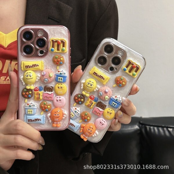 Cartoon M beans compatible with iPhone cases